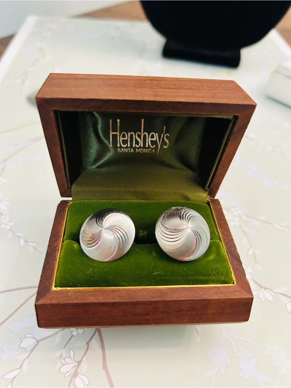 Silver Swirl Vintage Cufflinks